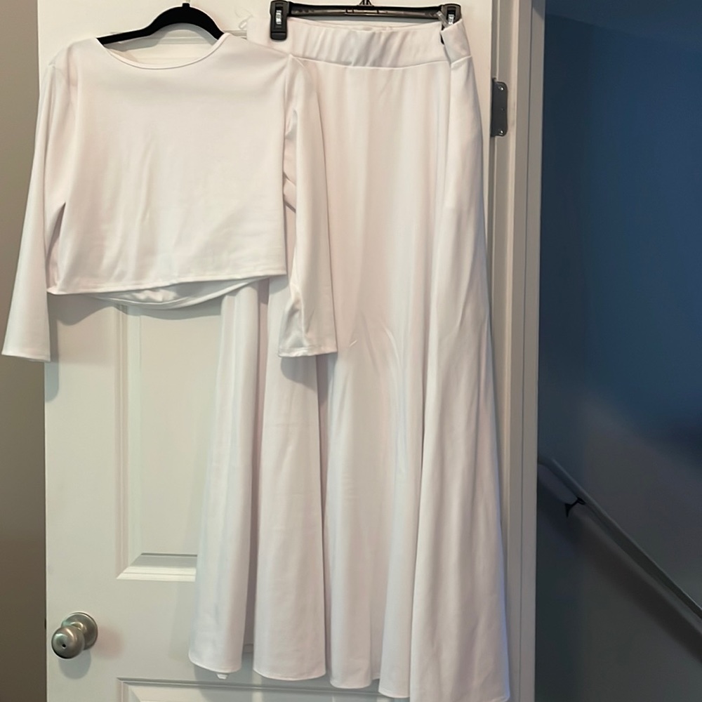 White 2 piece Maxi dress